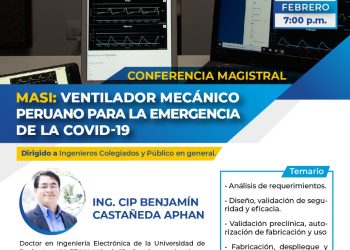 10/FEB. Conferencia Magistral: MASI: Ventilador Mecánico peruano para la emergencia de la COVID-19