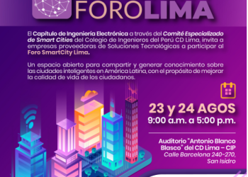 23 y 24/ Agosto → FORO INTERNACIONAL: «SMARTCITY FORO LIMA»