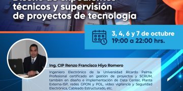 CURSO – 3,4,6 y 7/Octubre→ “DISEÑO DE EXPEDIENTES TÉCNICOS Y SUPERVISIÓN DE PROYECTOS DE TECNOLOGÍA”
