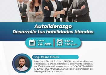 24 Octubre →“Autoliderazgo – Desarrolla tus habilidades blandas»