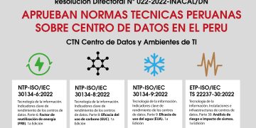 INACAL PÚBLICA EN EL DIARIO OFICIAL EL PERUANO  LAS NORMATIVAS ISO 22237-30:2022: / ISO 30134-6:2022 / ISO 30134-8:2022/ ISO 30134- 9:2022, COMO APORTE DEL COMITÉ TÉCNICO DE CENTRO DE DATOS AL  PAÍS