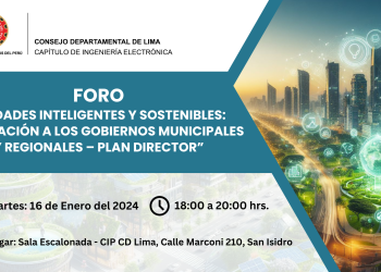 16 enero – Foro – «Ciudades inteligentes y sostenibles: Aplicación a los gobiernos municipales y regionales – Plan director»