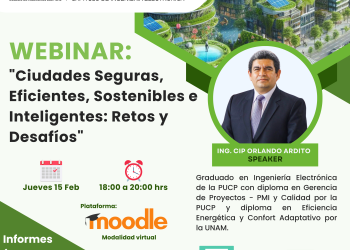 15 Feb – Seminario Virtual: «Ciudades Seguras, Eficientes, Sostenibles e Inteligentes: Retos y Desafíos»