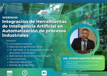 20 Agosto – Webinar: «Integración de Herramientas de Inteligencia Artificial en Automatización de procesos industriales»