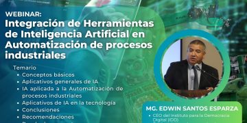 20 Agosto – Webinar: «Integración de Herramientas de Inteligencia Artificial en Automatización de procesos industriales»