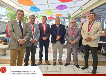 DIRECTIVA DEL CAPÍTULO DE INGENIERÍA ELECTRÓNICA DEL CIP SE HACE PRESENTE EN EL EVENTO RAGNABOT URP 2025 – I