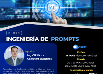 15, 17 y 19 de septiembre Curso: “Ingeniería de Prompts”