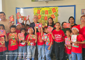El Capitulo de Ingeniería Electrónica del CIP CD Lima lleva alegría a niños de la I.E. N.° 5180 “Abraham Valdelomar”