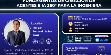 𝟐𝟑 𝐝𝐞 𝐦𝐚𝐫𝐳𝐨 – 𝐂𝐮𝐫𝐬𝐨: ❞𝐅𝐮𝐧𝐝𝐚𝐦𝐞𝐧𝐭𝐨𝐬 𝐝𝐞 𝐂𝐫𝐞𝐚𝐜𝐢𝐨́𝐧 𝐝𝐞 𝐀𝐠𝐞𝐧𝐭𝐞𝐬 𝐞 𝐈𝐀 𝟑𝟔𝟎° 𝐩𝐚𝐫𝐚 𝐥𝐚 𝐈𝐧𝐠𝐞𝐧𝐢𝐞𝐫𝐢́𝐚❞