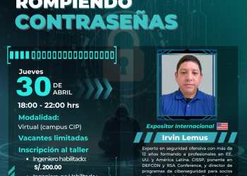 30 de abril – Taller virtual: «Rompiendo contraseñas»