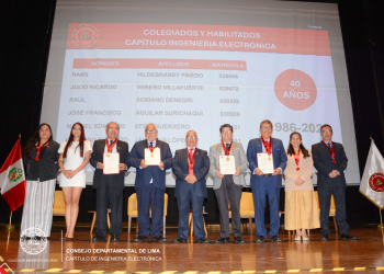 Capítulo de Ingeniería Electrónica del CIP Lima distinguió a ingenieros con 40 años de colegiación