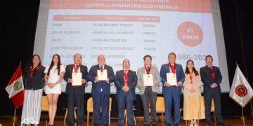 Capítulo de Ingeniería Electrónica del CIP Lima distinguió a ingenieros con 40 años de colegiación