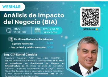 07 de Julio – Webinar: «Análisis de Impacto del Negocio (BIA)»