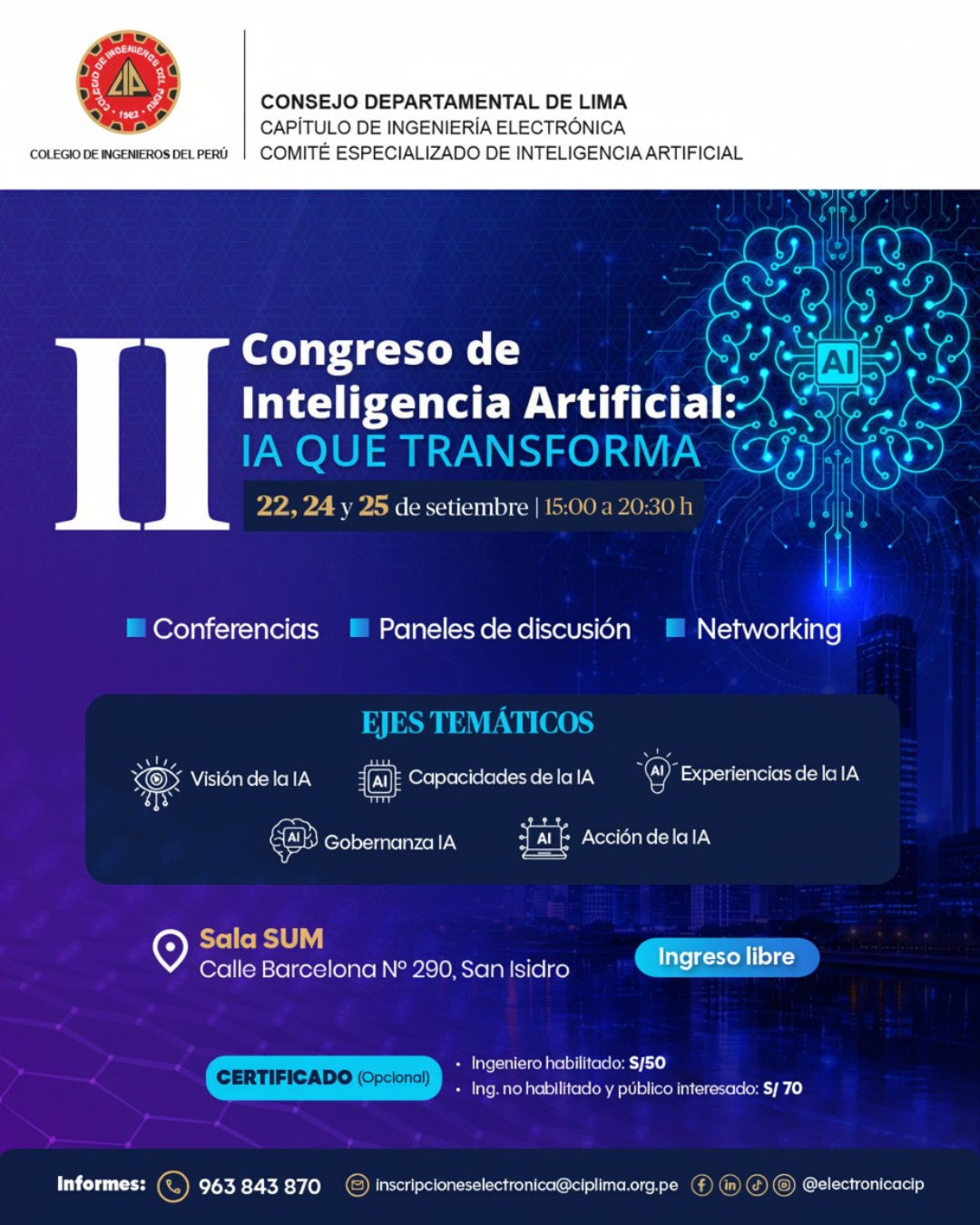 22, 24 y 25 de septiembre – II Congreso de Inteligencia Artificial: IA que transforma